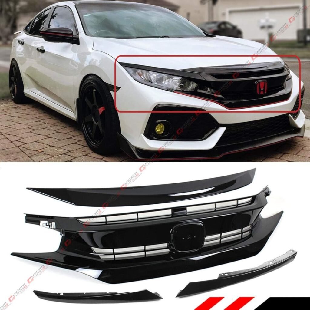 Glossy Black RS Si Style Front Grille