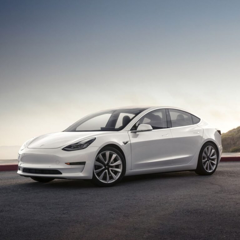 White Tesla Model 3