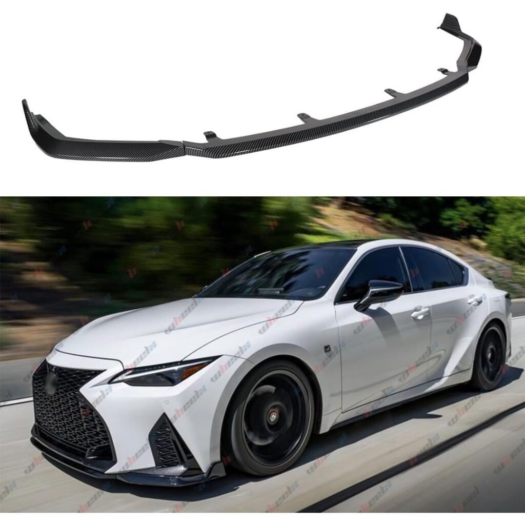 3Pcs Front Bumper Lip Compatible with 2021-2024 Lexus IS350 IS500 F-Sport