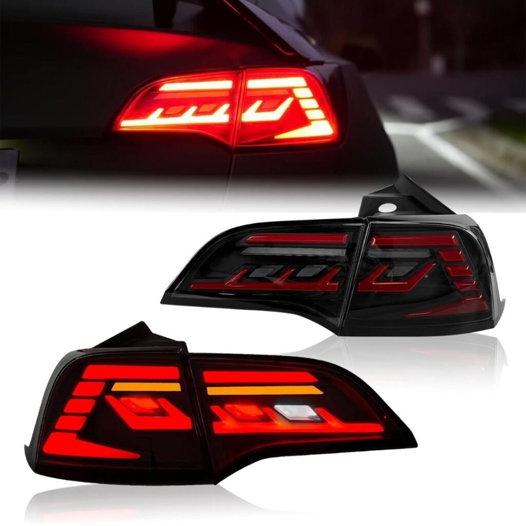Aftermarket Tesla Model Y Tail Lights Mod Tesla Taillights Assembly with Sequential Turn Signal