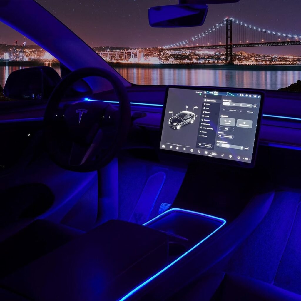 Tesla Model Y Interior Neon Ambient Lighting