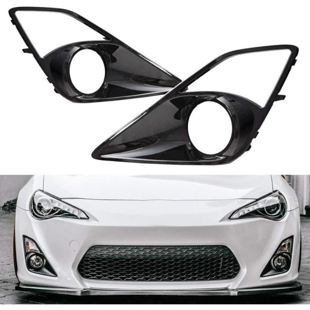 Left & Right Fog Lamp Pair High-Gloss Bezel Covers
