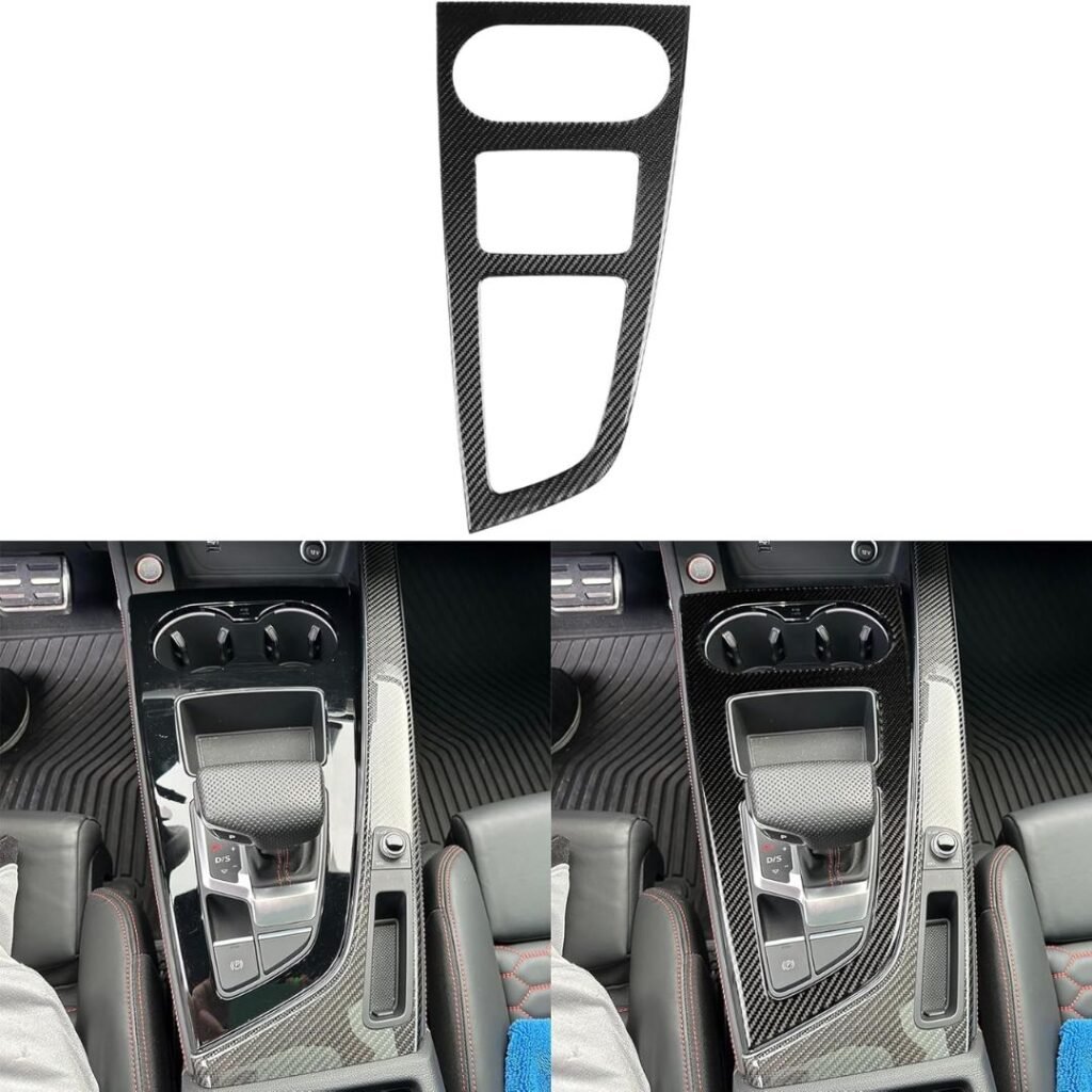Real Carbon Fiber Audi A4 Center Console Panel Decoration