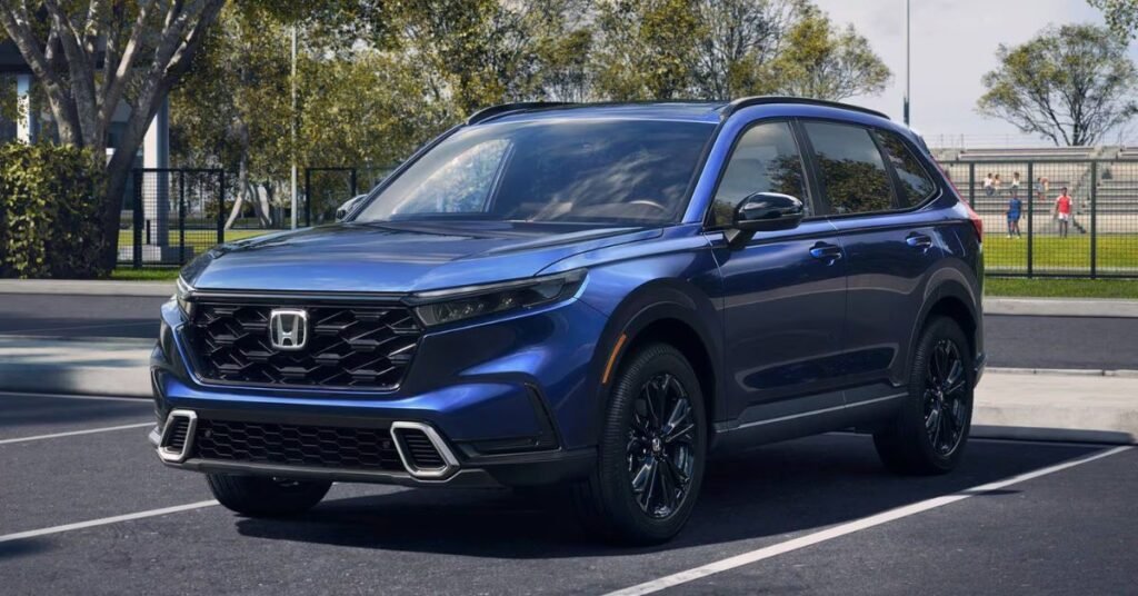 Blue Honda CRV