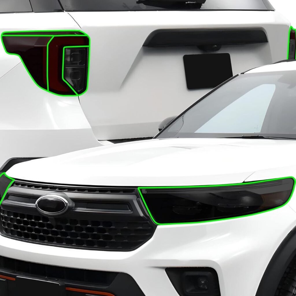 Full Headlight and Taillight Dark Smoke tint kit pre cut for ford explorer
