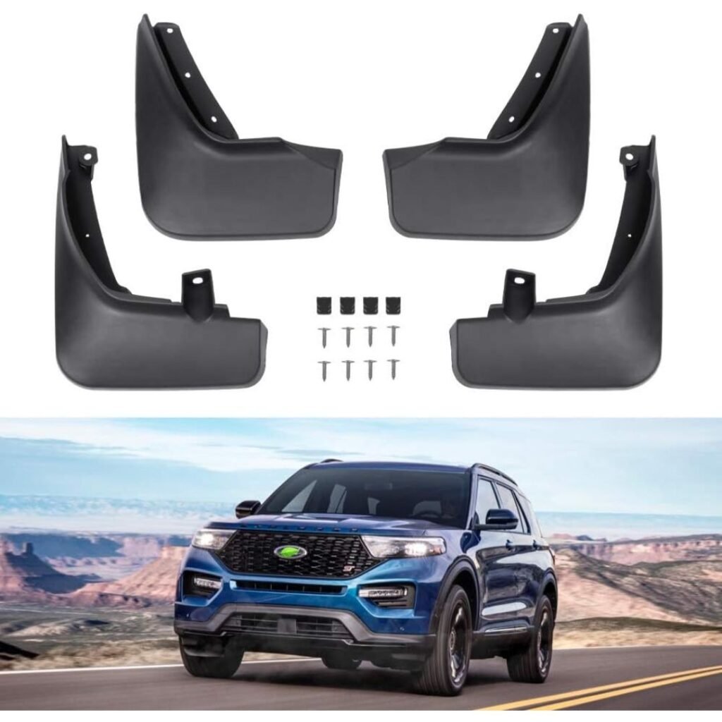 Mud Flpas Splash Guards for Ford Explorer 2020 2021 2022 2023 2024 2025 Accessories Mudflap Fender Flares Front and Rear Mud Guard Set 4PCS